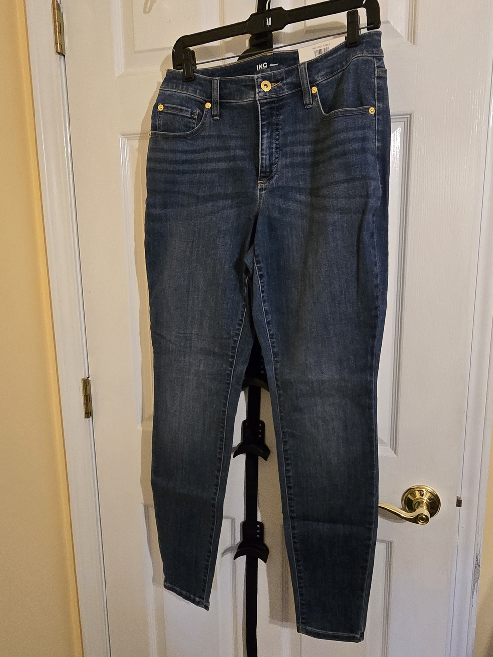 INC International Concepts Women's Dark Blue Stretch Skinny Jeans